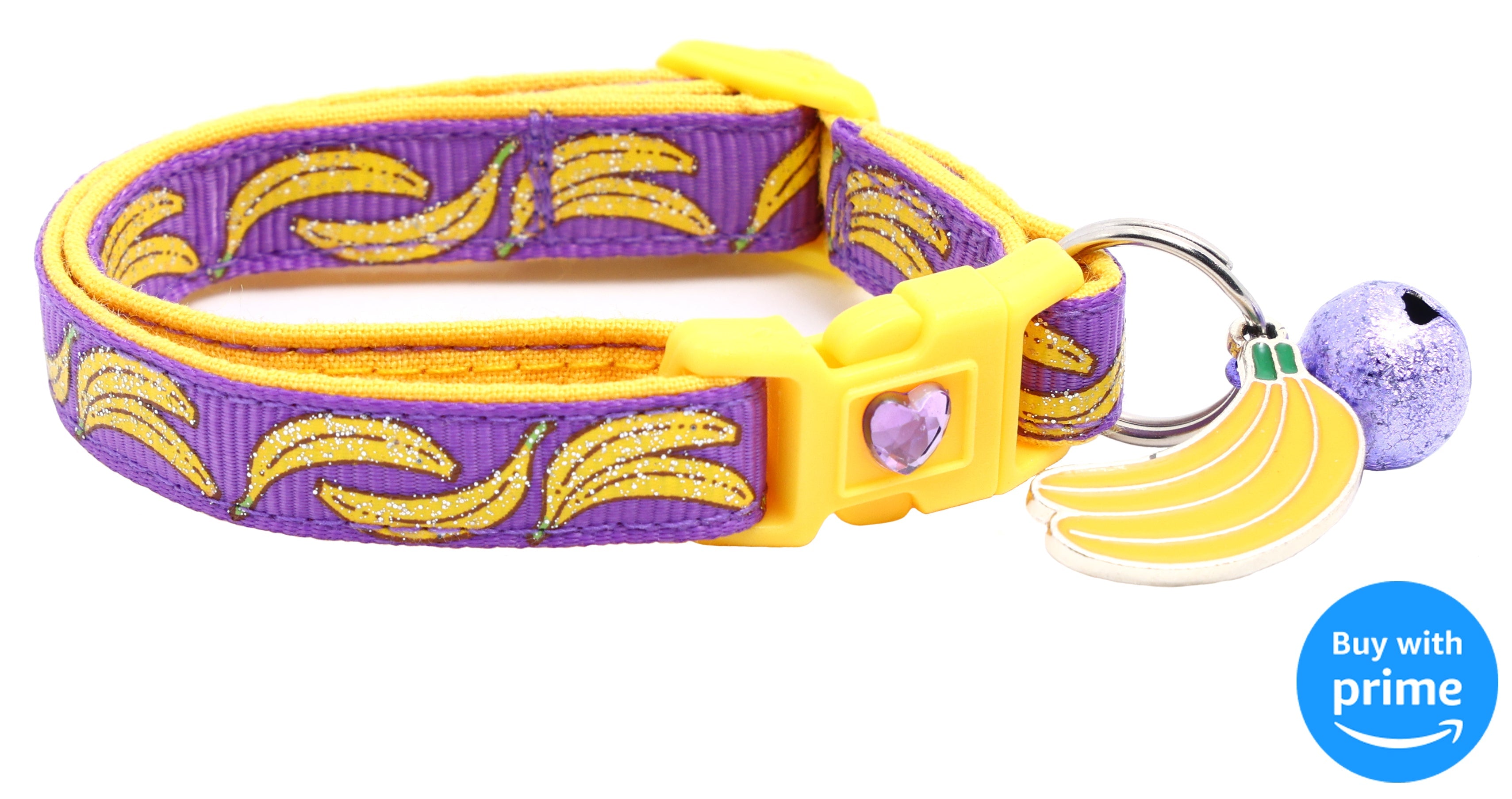 Bananas on Purple Safety Cat Collar